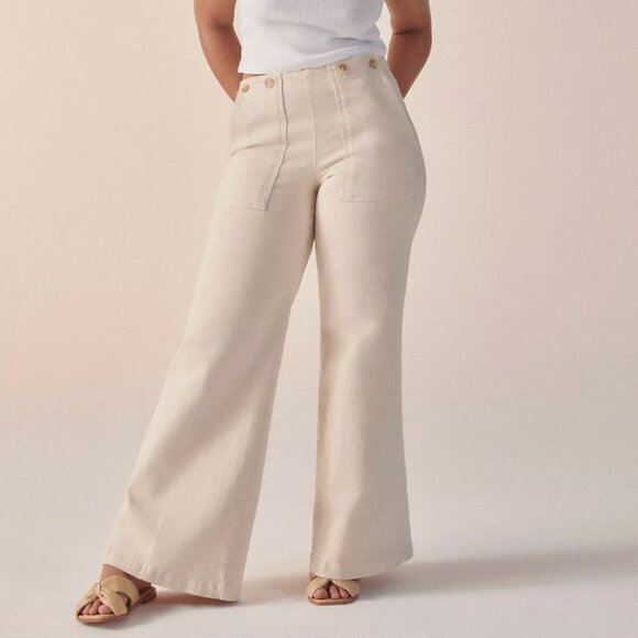 Pilcro Anthropologie The Kit High-Rise Wide-Leg Utility Trouser Pant in Blue, 30 - Picture 2 of 11